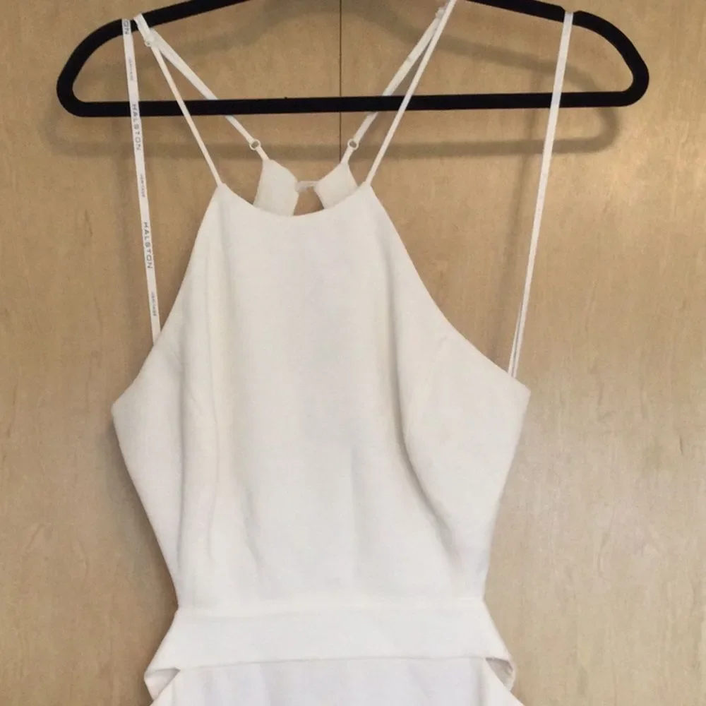 Halston Heritage Cutout Back Halter Gown - Picture 3 of 10